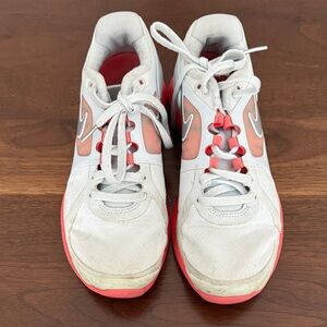 Nike White and Pink Athletic Shoes